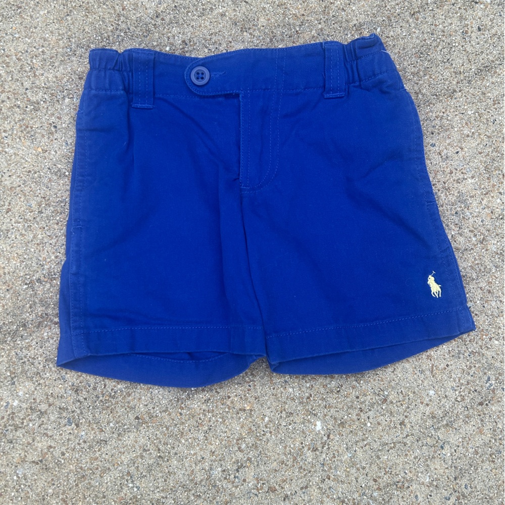 Polo Ralph Lauren Toddler Boys 2T Blue Shorts Yellow Pony Classic Preppy